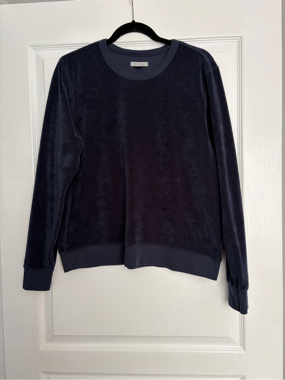 Outerknown Women’s Navy Velour Crewneck Sweatshirt